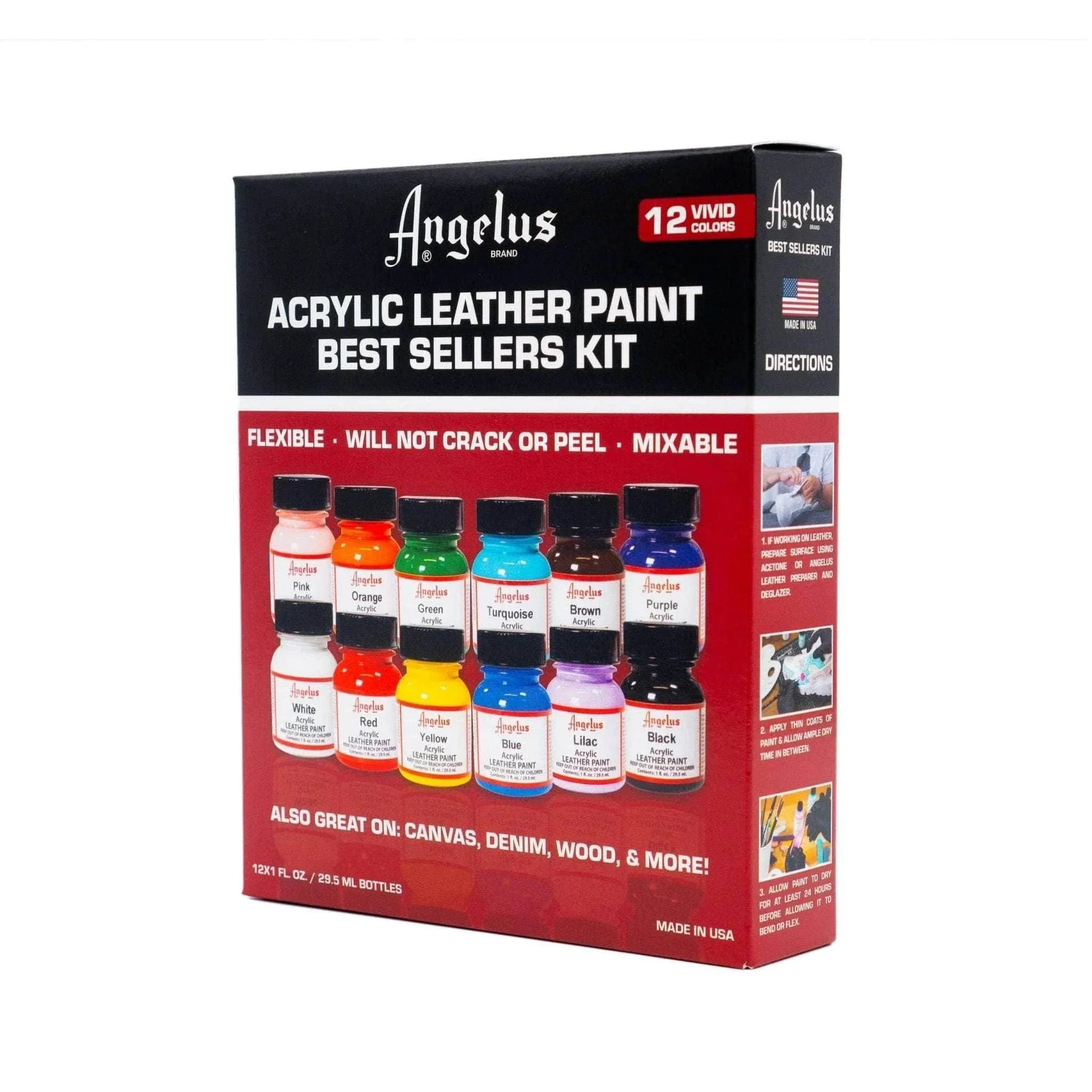Angelus Acrylic Leather Paint - Best Sellers Kit - Image 3