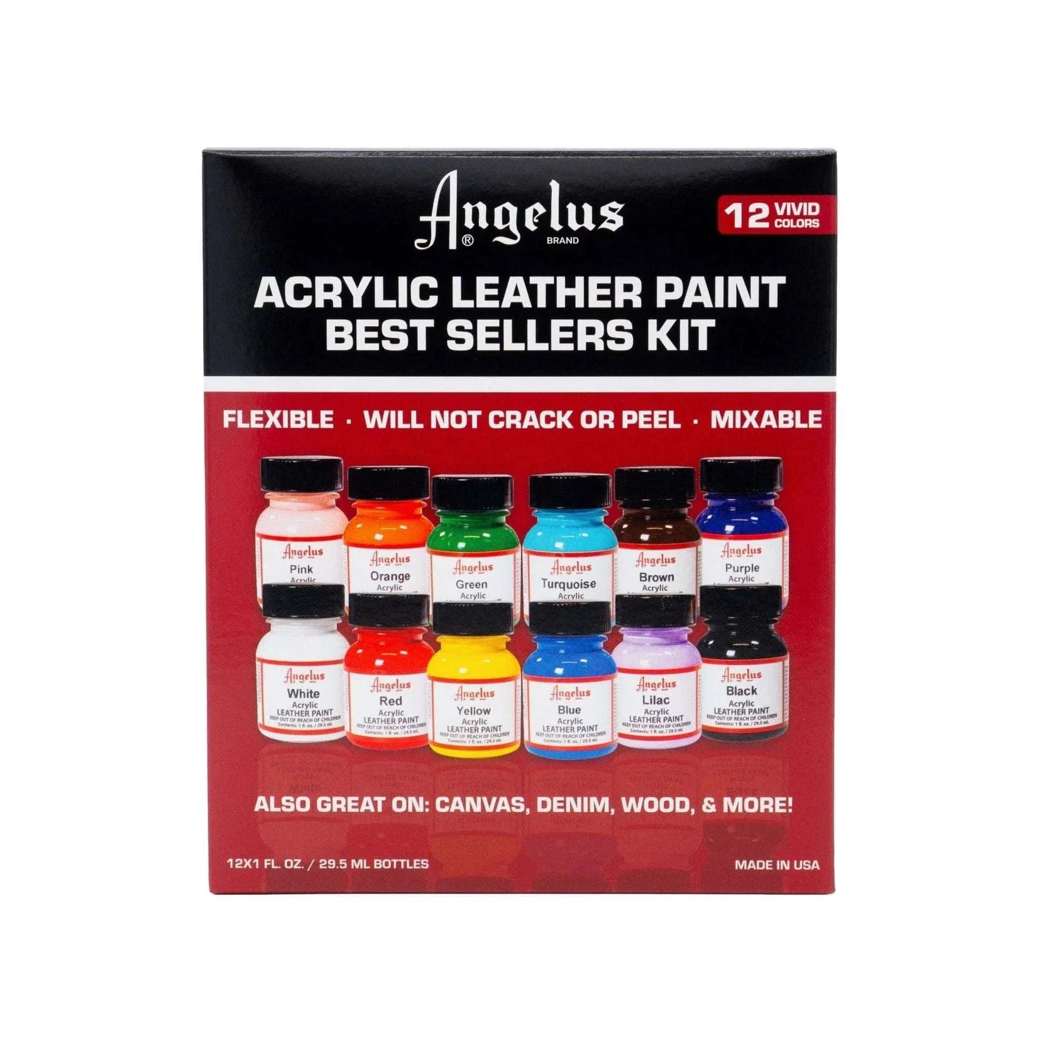 Angelus Acrylic Leather Paint - Best Sellers Kit - Image 4
