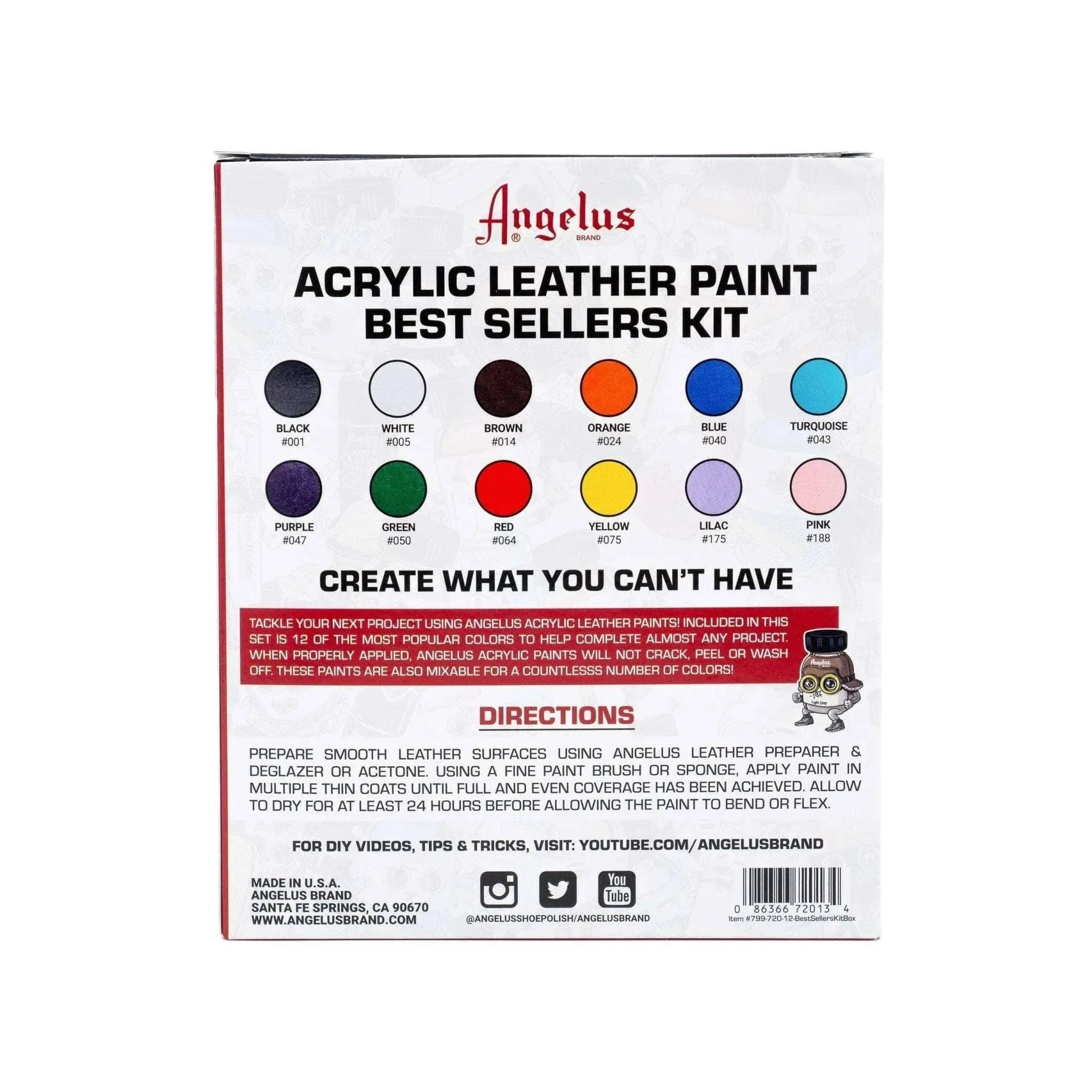 Angelus Acrylic Leather Paint - Best Sellers Kit - Image 5