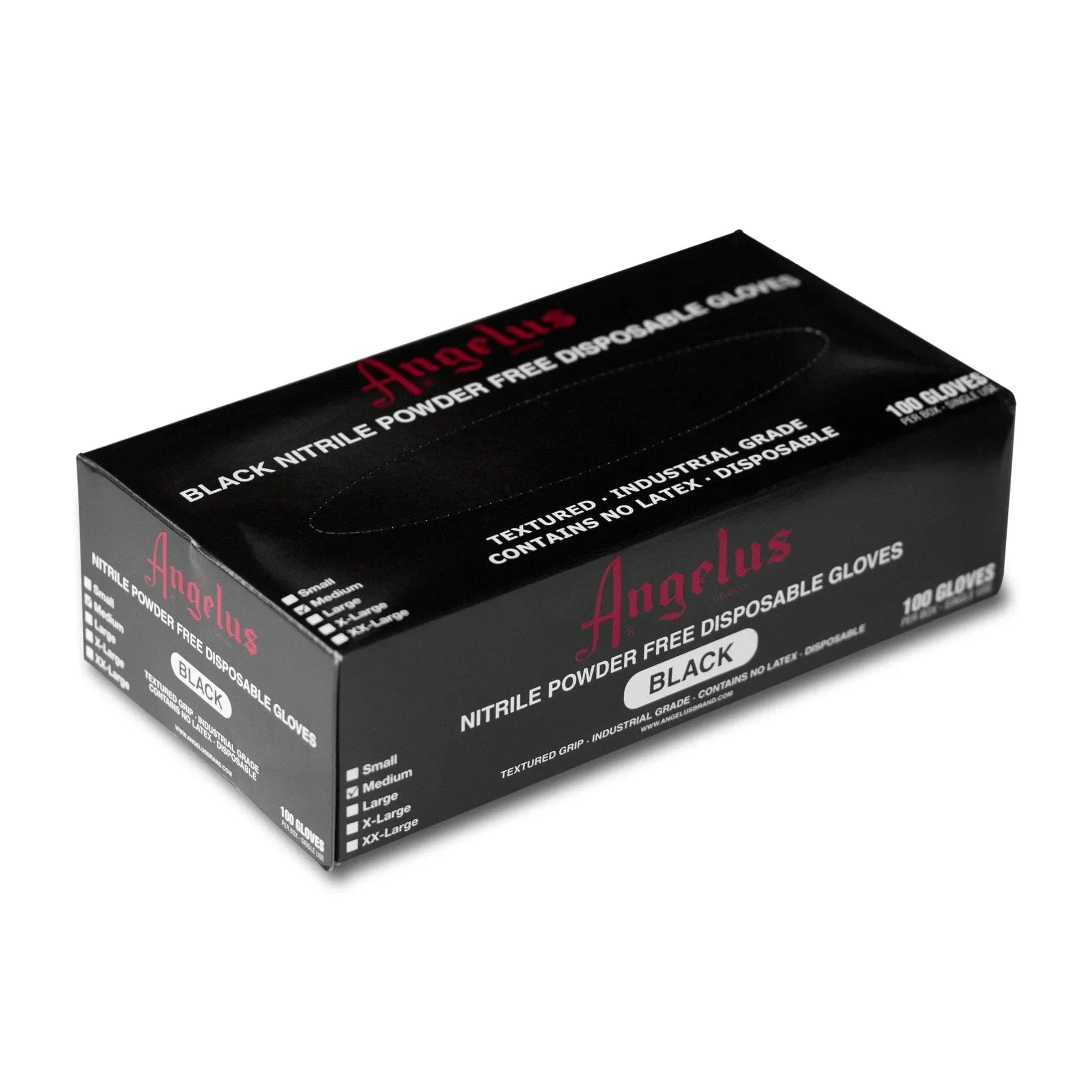 Angelus Black Nitrile Disposable Gloves - 6 Mil - 100 Gloves - Image 3