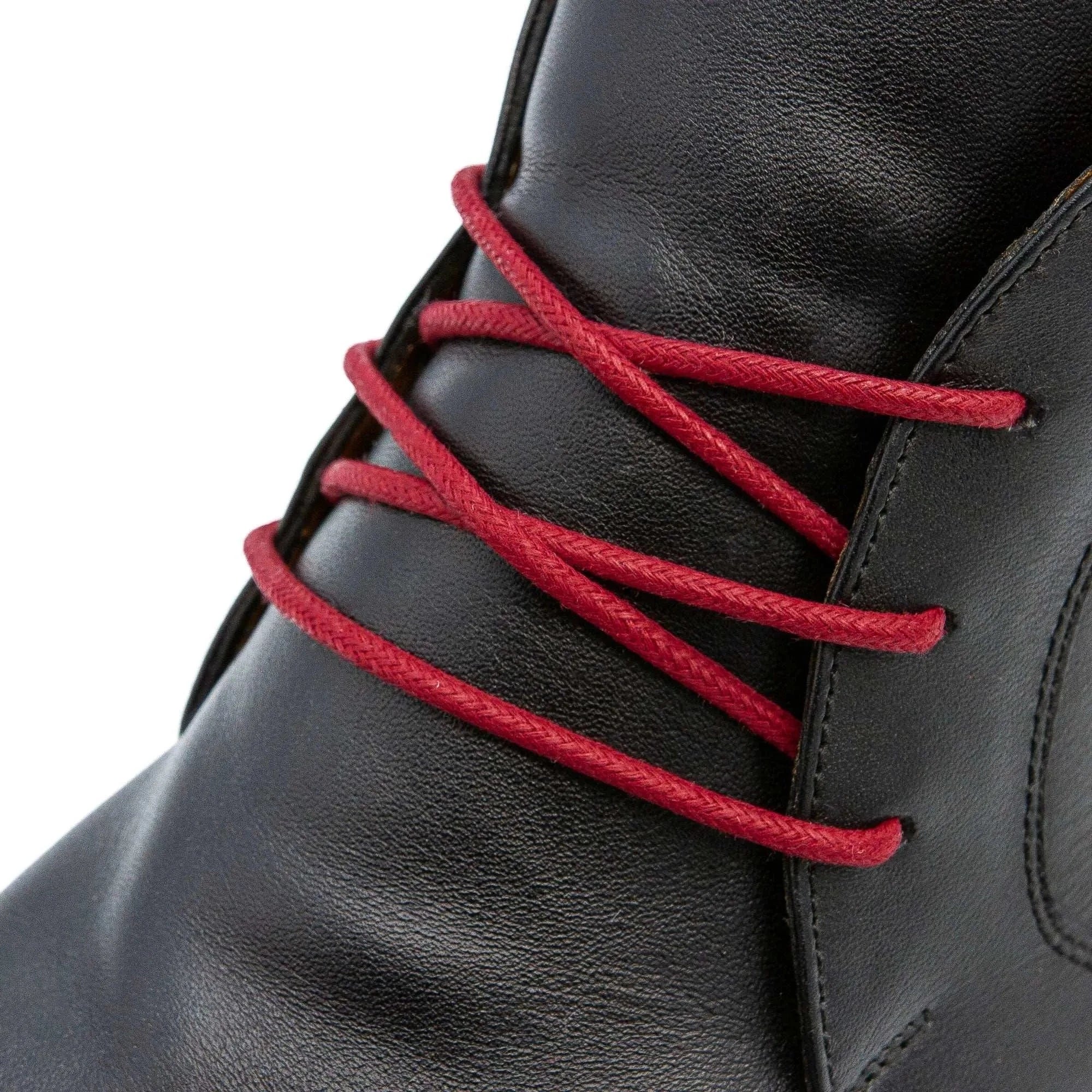 Burgundy Waxed Dress Shoelaces - Image 2