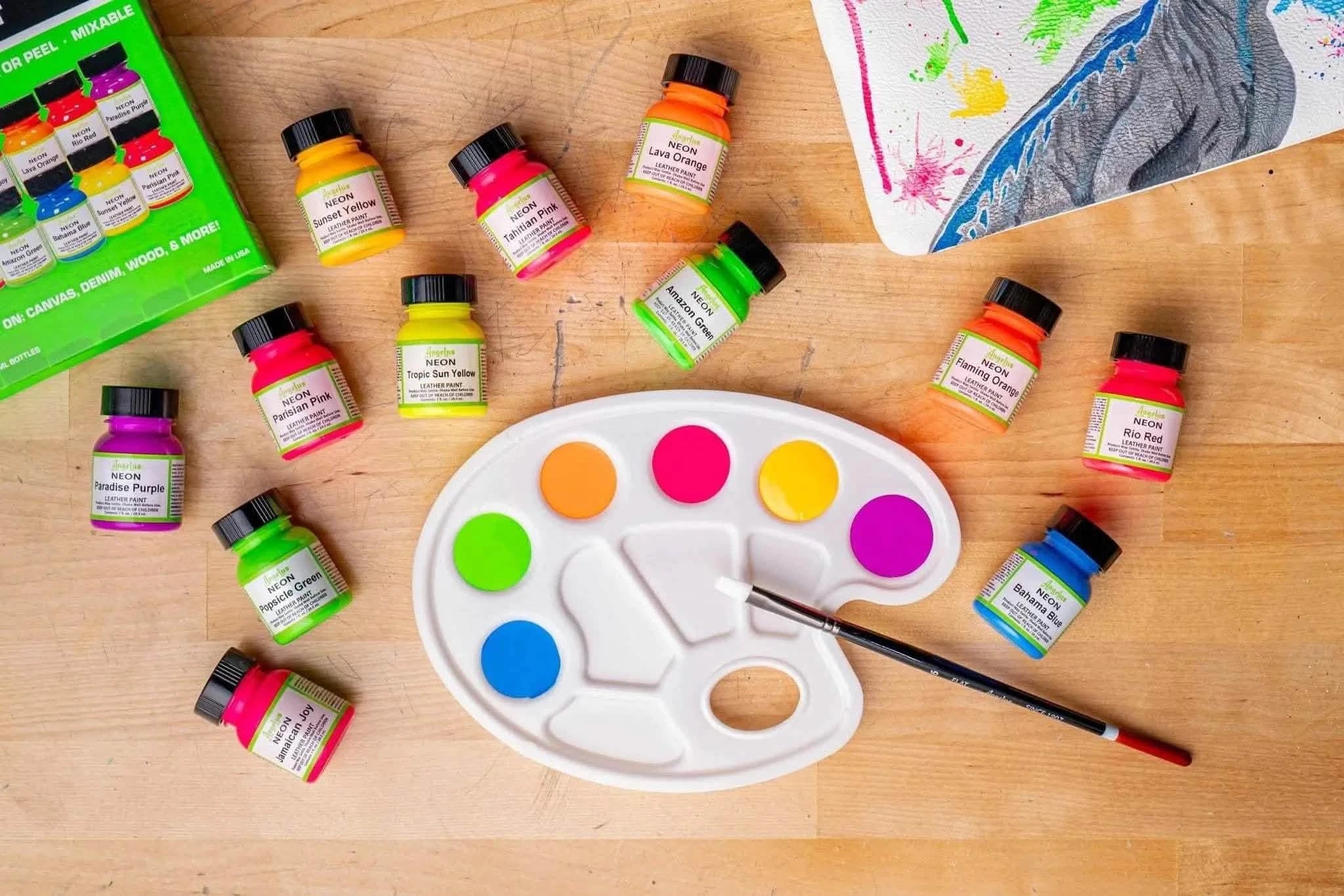 Angelus Neon Color Kit | Complete 12-Color Paint Set - Image 3