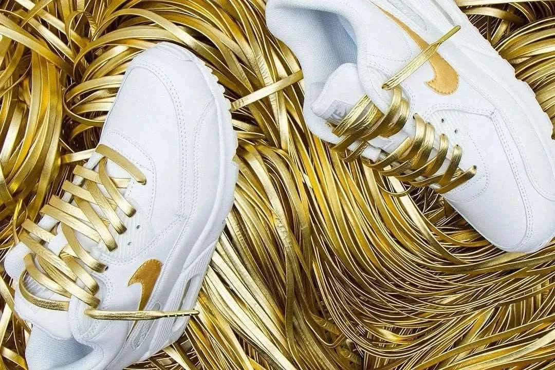 Gold Luxury Leather Laces - Gold Plated - Image 2