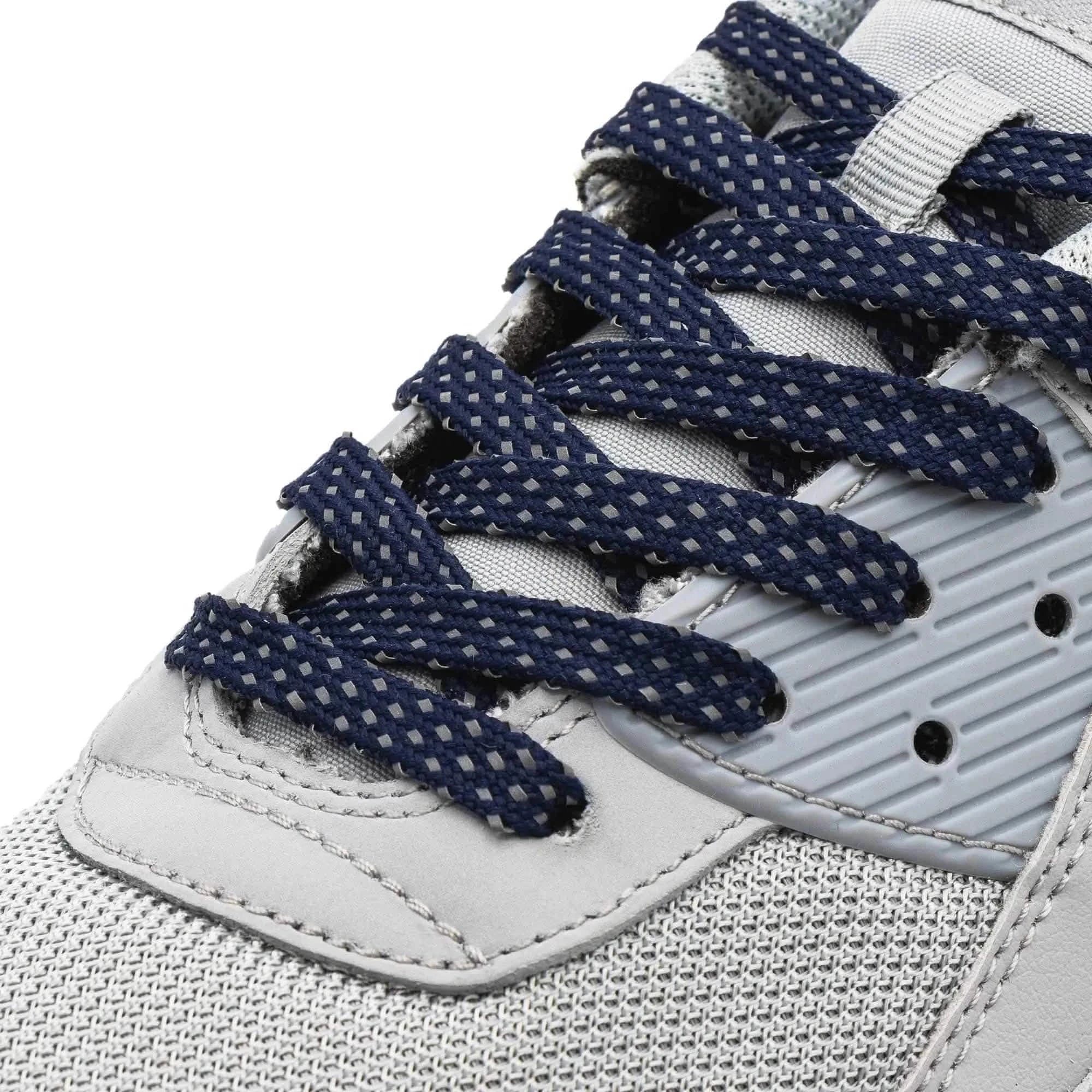 Navy Blue - Reflective Flat Laces 2.0 - Image 2
