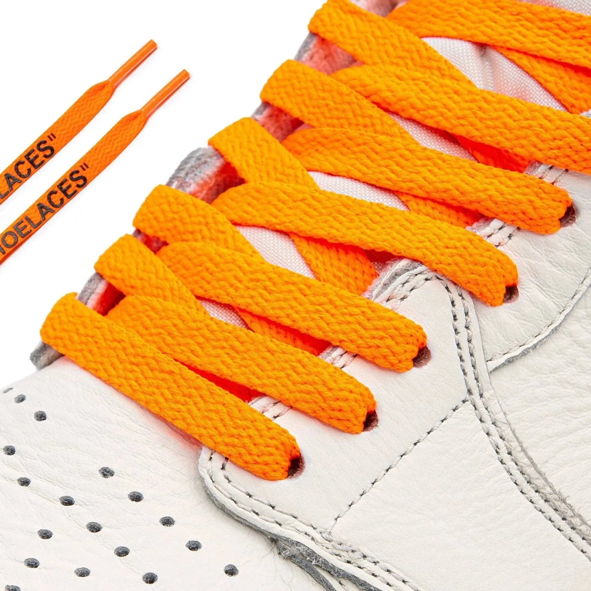 Neon Orange/Black Off-White Style "SHOELACES" - Image 2