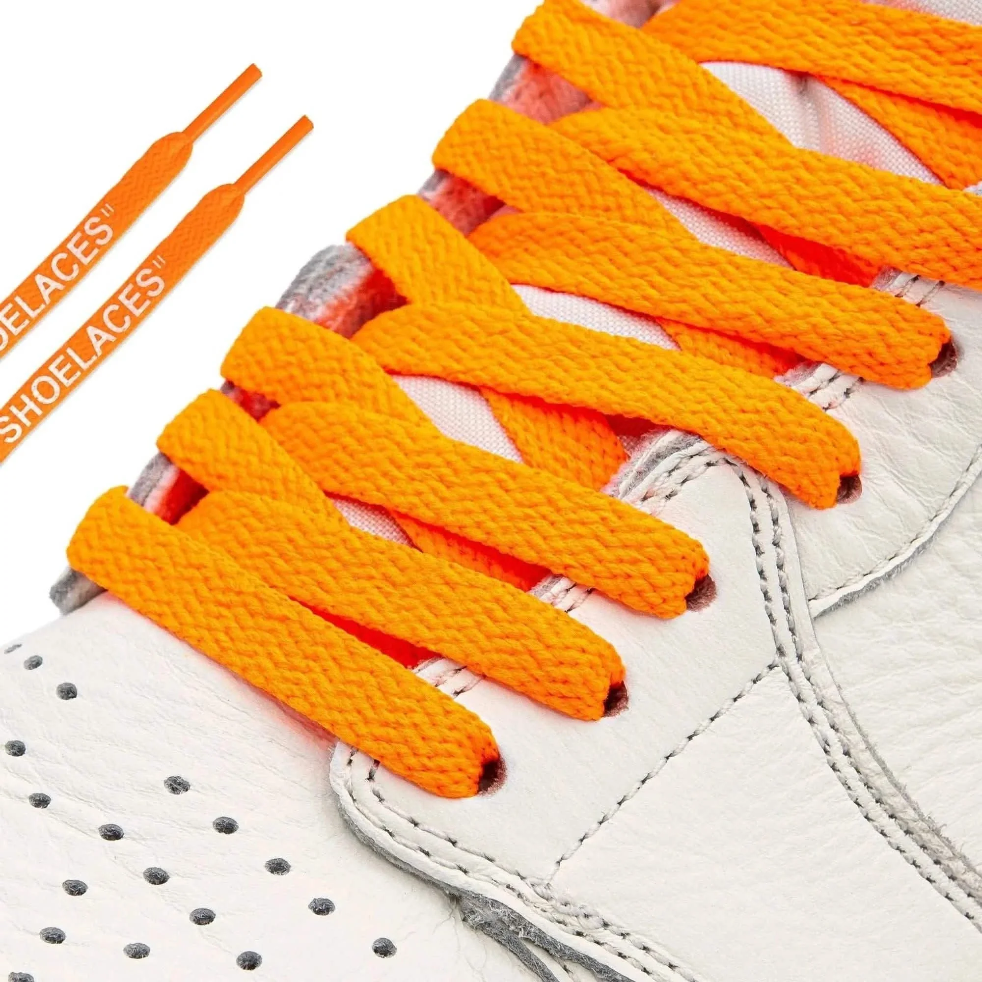 Neon Orange Off-White Style "SHOELACES" - Image 2