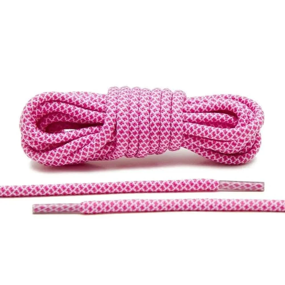 Pink/White Rope Laces