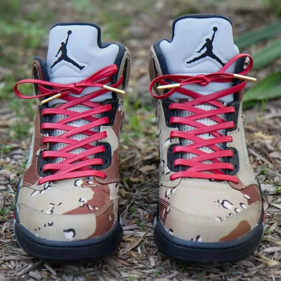 Red Luxury Leather Laces - Gold Plated - Image 2