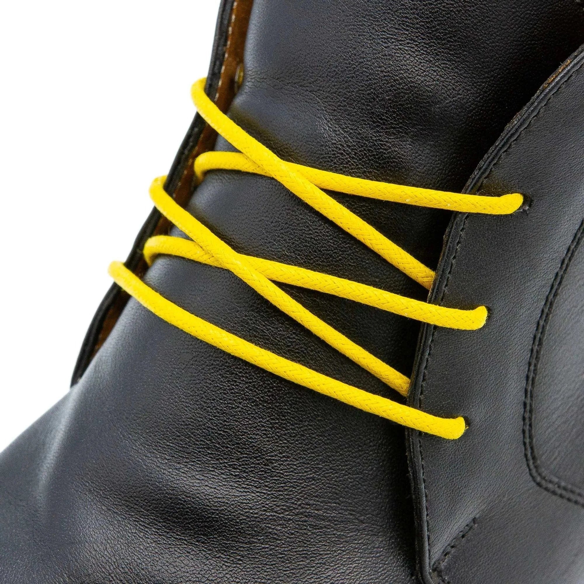 Yellow Waxed Dress Shoelaces - Image 2